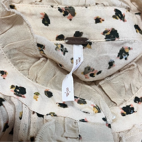 Free People Rare Feelings Floral Maxi Prairie Peasant Dress Small - Picture 10 of 14